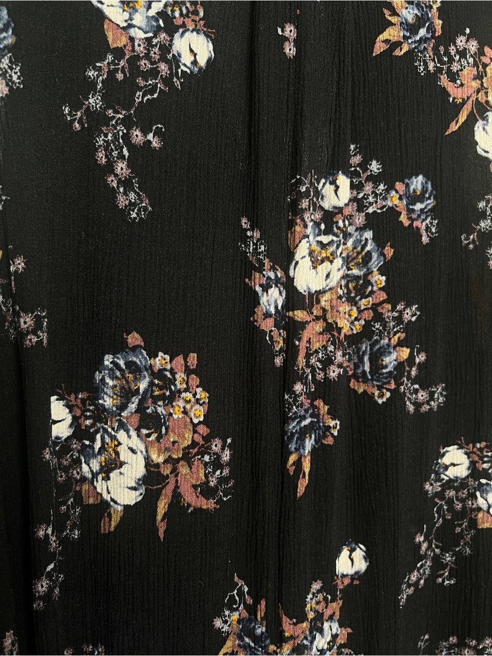 Free People Tree Swing Floral Fairy Boho Whimsygoth Mini Dress Pockets Blk SZ XS - Picture 8 of 10